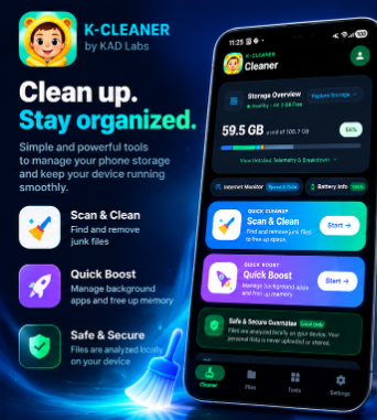 Clean up and stay organized with K-Cleaner storage tools